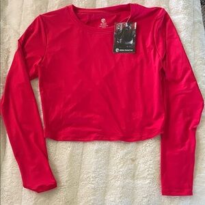 Born Primitive Bold Red Long Sleeve Crop Top